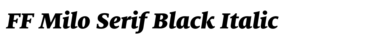 FF Milo Serif Black Italic